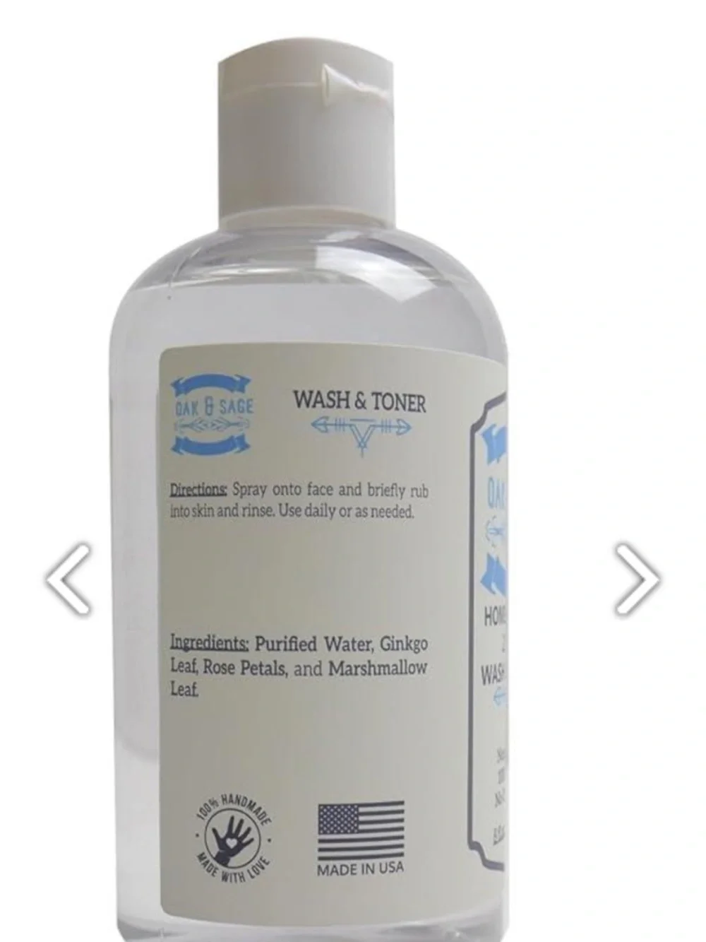 Oak & Sage Homeopathic 2-in-1 Wash & Toner